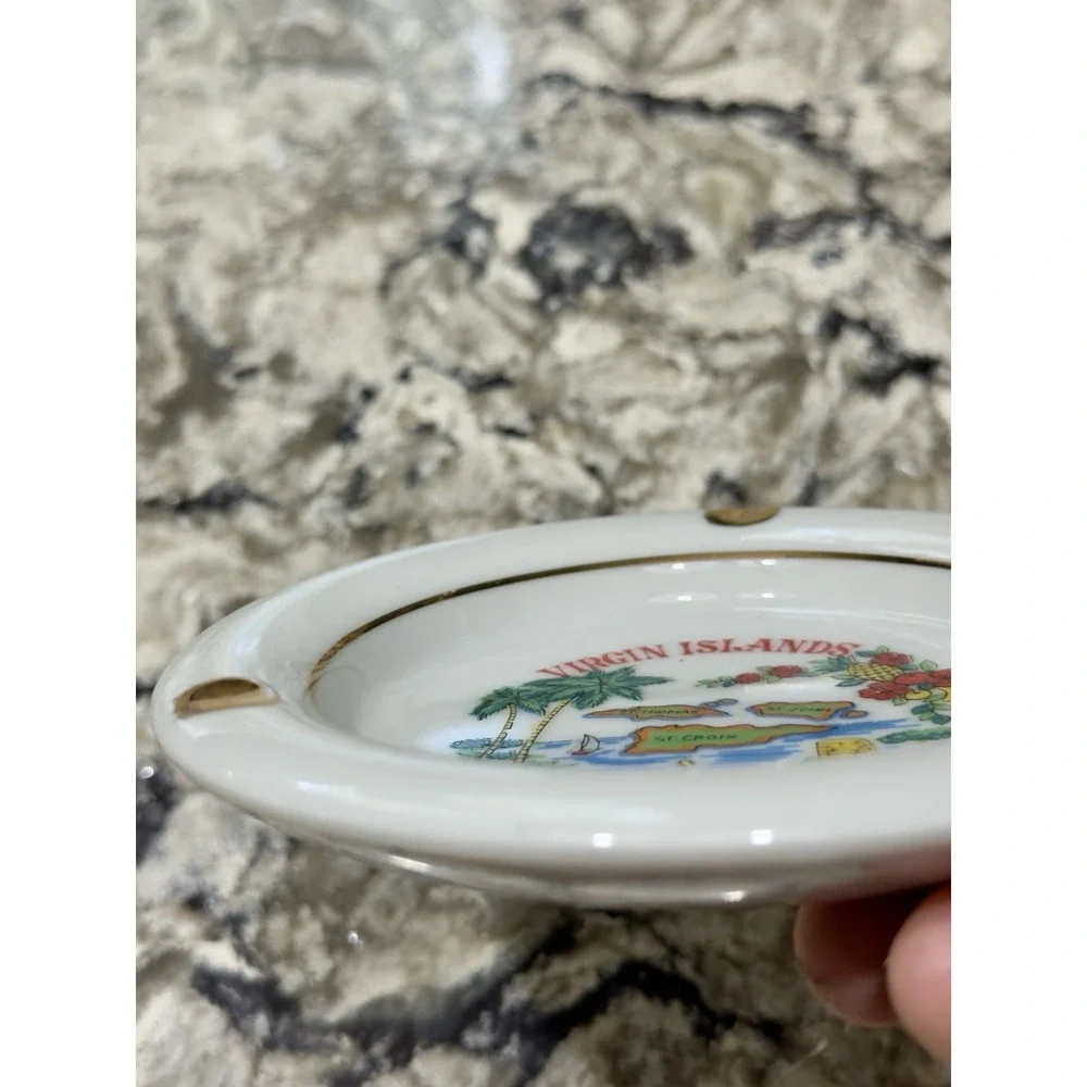 Vintage Ashtray Trader Vics Virgin Islands Tiki Bar Tobacco